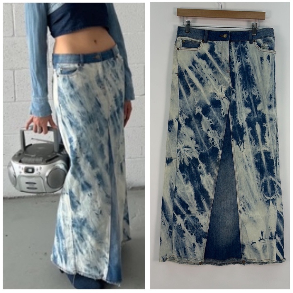 HOST PICK🎉🎊Michael Kors maxi denim skirt Tye dye